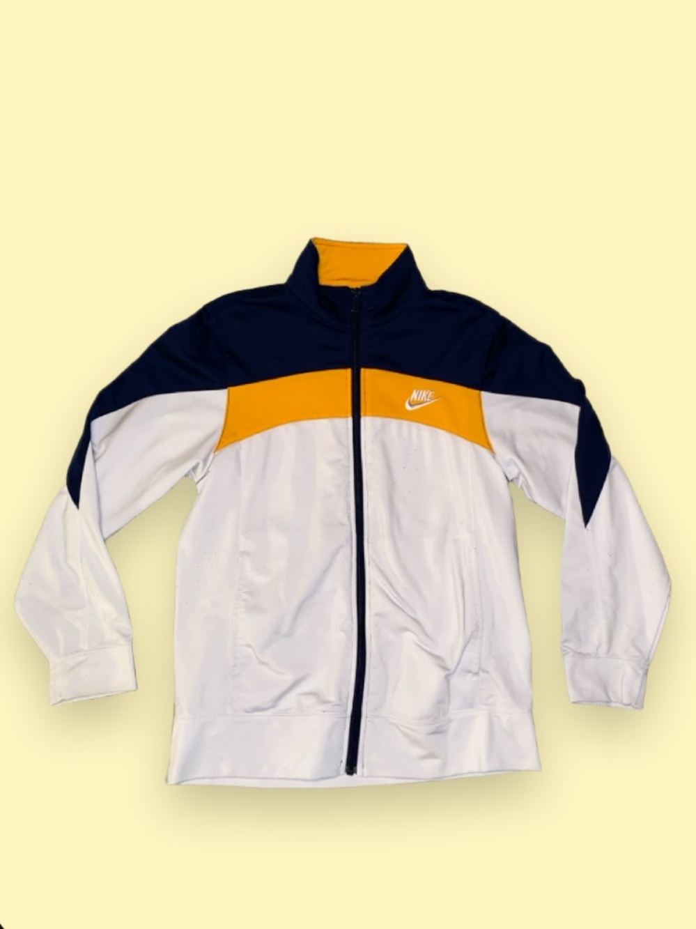 Nike White, Navy & Gold Lightweight Track Jacket